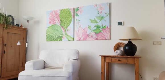 2 oilpaintings by Annica Delfos